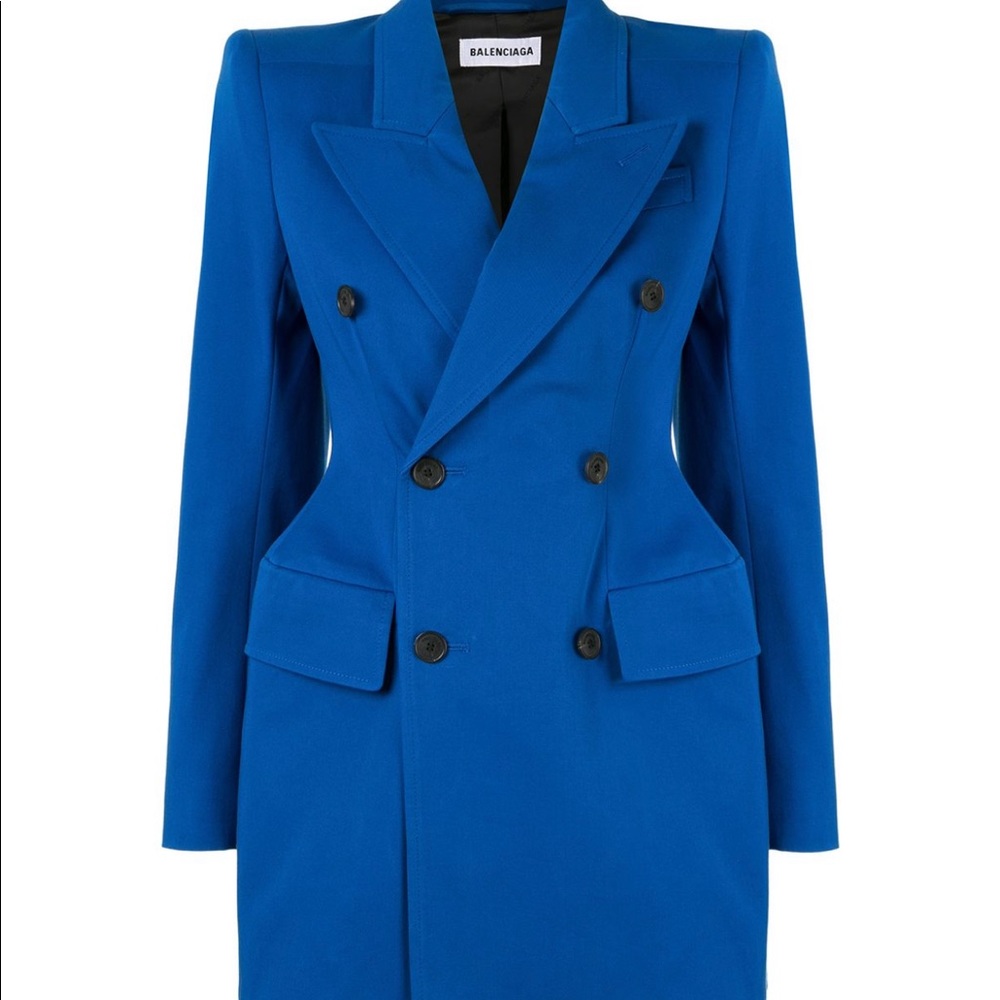 Royal blue cotton hourglass jacket